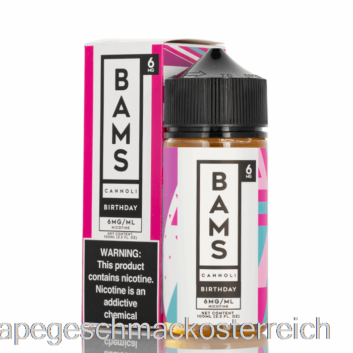 Geburtstags-Cannoli – Bam Bam's Cannoli – 100 Ml, 0 Mg Vape-Geschmack